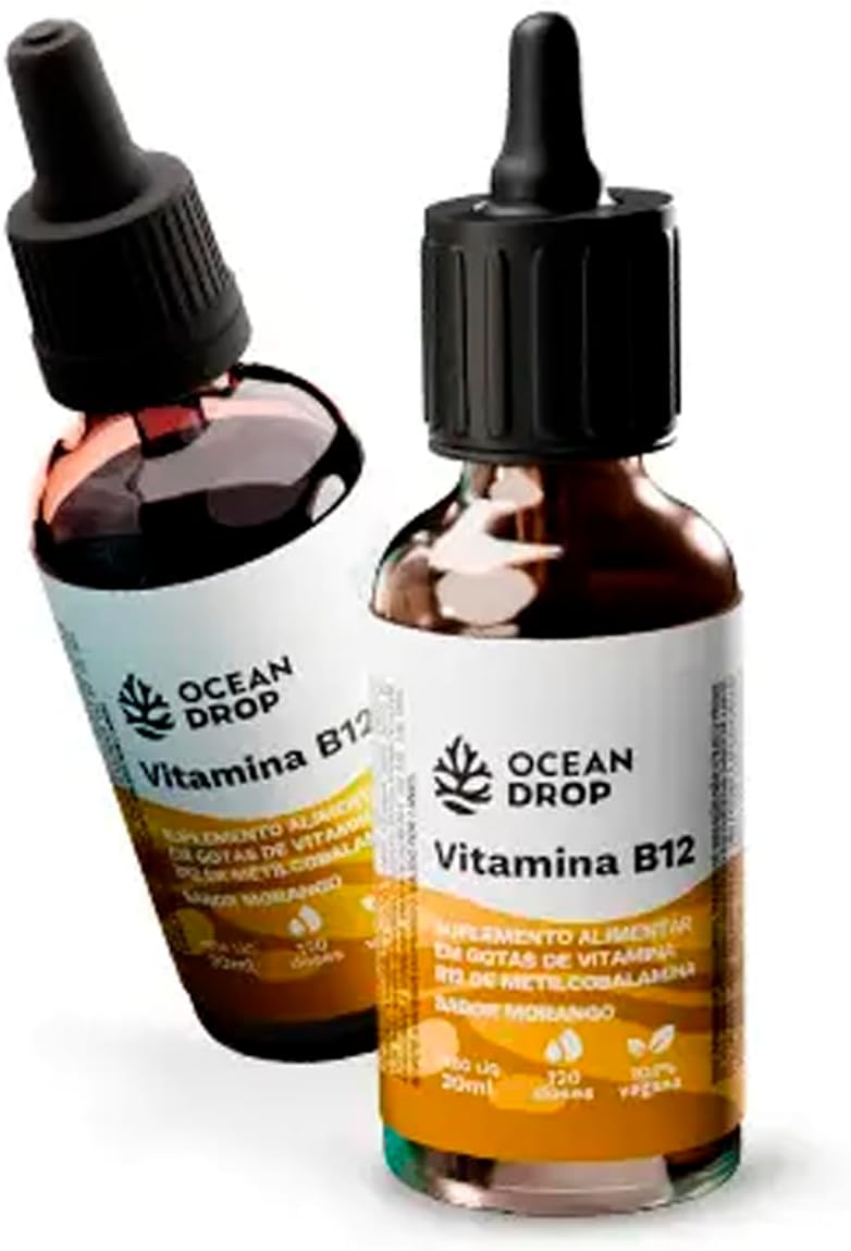 Vitamina B12 de Metilcobalamina Sabor Morango Ocean Drop